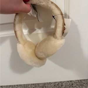 UGG Cream Shearling Ear Muffs